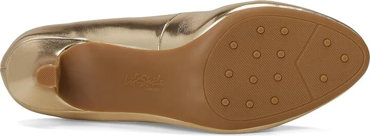 LifeStride Parigi Pumps High Women's Heels Gold Metallic : 8.5 M (B), Leather - Image 3