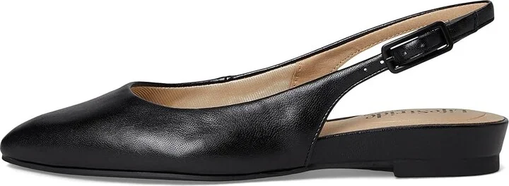 LifeStride Percy Slingback Women's Flat Shoes Black : 7.5 M (B), Leather - Image 6