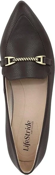 LifeStride Precious 2 Women's Flat Shoes Dark Chocolate : 9 M (B), Leather - Image 2