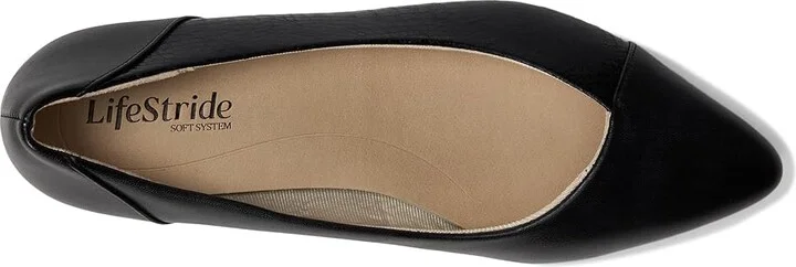 LifeStride Promise Women's Flat Shoes Black : 7 W (C), Leather - Image 2