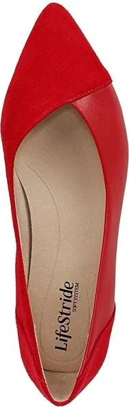 LifeStride Promise Women's Flat Shoes Fire Red : 9.5 M (B), Leather - Image 2