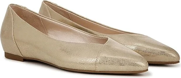 LifeStride Promise Women's Flat Shoes Platino Gold : 6 M (B), Leather