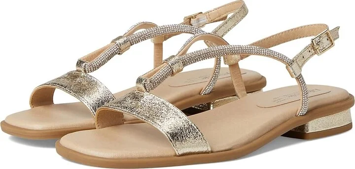 LifeStride Radiant Women's Shoes Platino Gold Metallic : 9.5 M (B), Faux Leather