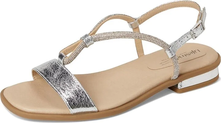 LifeStride Radiant Women's Shoes Silver Metallic : 6.5 M (B), Faux Leather - Image 5