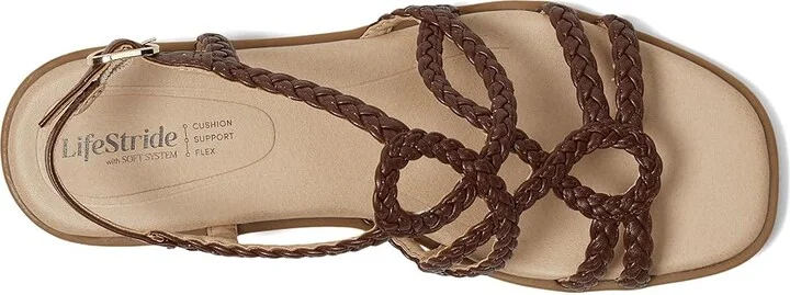LifeStride Reagan Women's Wedge Shoes Cocoa Brown : 9.5 W (C), Faux Leather - Image 2