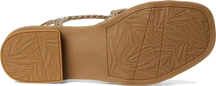 LifeStride Reagan Women's Wedge Shoes Gold Metallic : 9.5 W (C), Faux Leather - Image 3