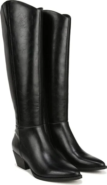 LifeStride Reese Wide Calf High Shaft Boots Women's Boots Black Faux Leather : 6.5 M (B)