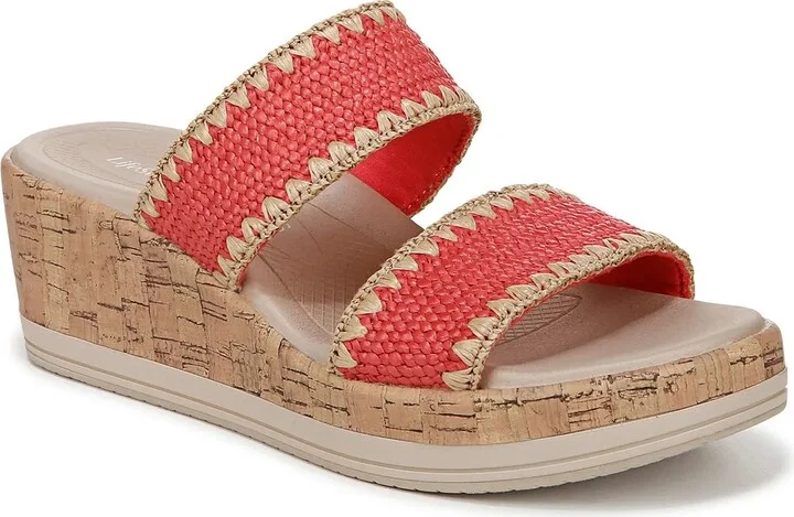 Coral/Tan Raffia