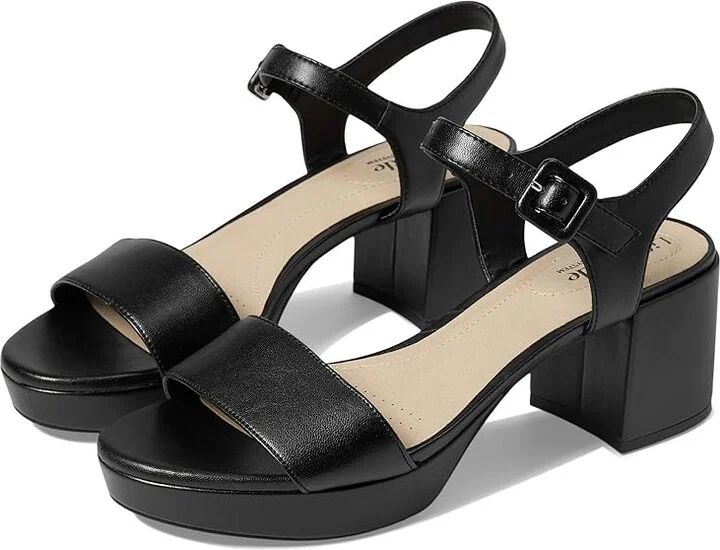 LifeStride Rhythmn Ankle Straps Women's Sandals Black : 9.5 W (C), Rubber
