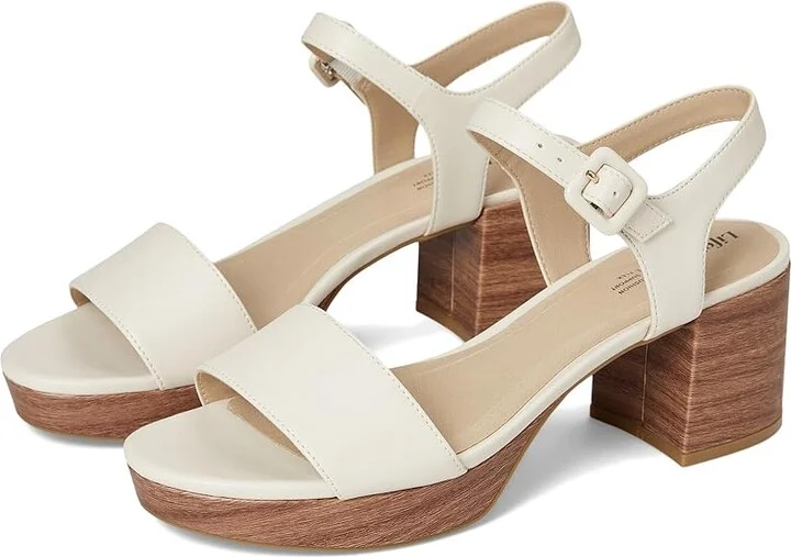 LifeStride Rhythmn Women's Sandals Cream Beige : 8.5 W (C), Synthetic