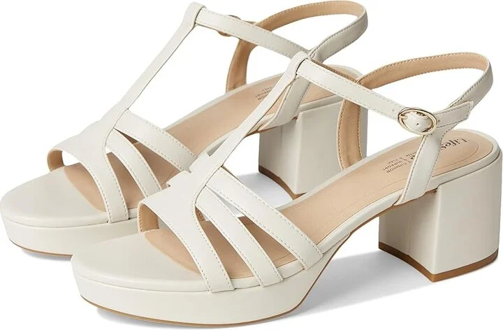 LifeStride Rio Women's Sandals Bone Faux Leather : 6.5 M (B)