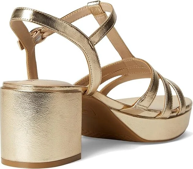 LifeStride Rio Women's Sandals Platino Gold Faux Leather : 6 M (B) - Image 4