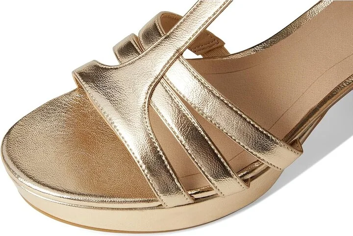 LifeStride Rio Women's Sandals Platino Gold Faux Leather : 6 M (B) - Image 7