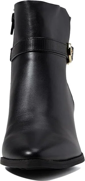 LifeStride Roxanne Western Block Heeled Ankle Bootsies Women's Boots Black Smooth : 6 M (B), Suede - Image 2