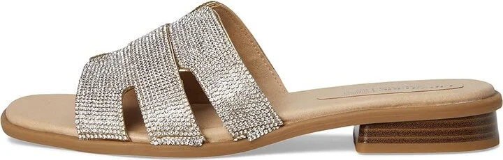 LifeStride Royalty Bling Slide Sandals Women's Sandals Gold Metallic : 5 M (B), Faux Leather - Image 6