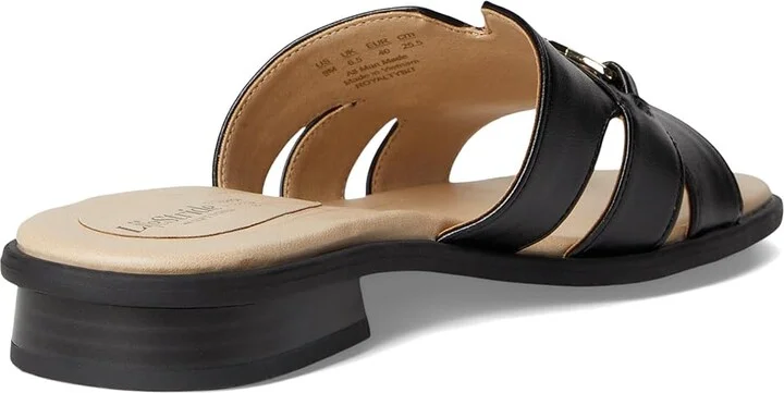 LifeStride Royaltybit Women's Sandals Black Faux Leather : 10 W (C) - Image 4