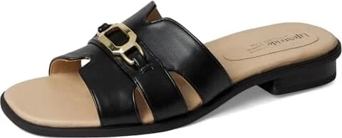LifeStride Royaltybit Women's Sandals Black Faux Leather : 10 W (C) - Image 5