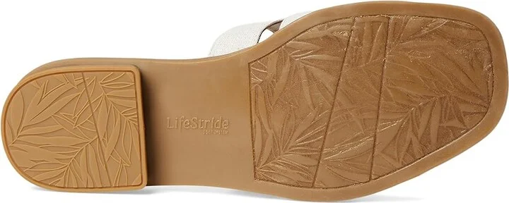 LifeStride Royaltybit Women's Sandals Natural Fabric : 10 W (C) - Image 3