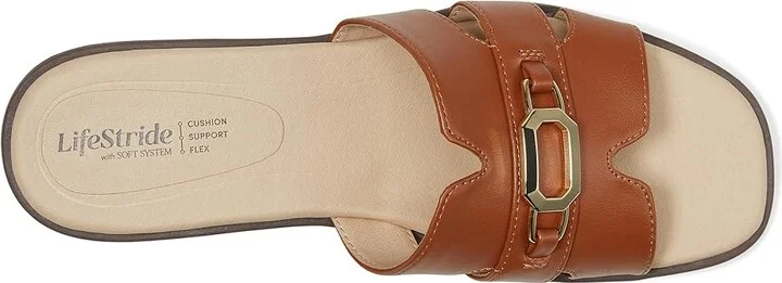 LifeStride Royaltybit Women's Sandals Tan Faux Leather : 6.5 M (B) - Image 2