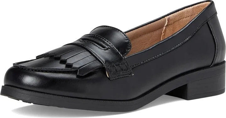 LifeStride Santana Women's Flat Shoes Black : 8 W (C), Leather - Image 5