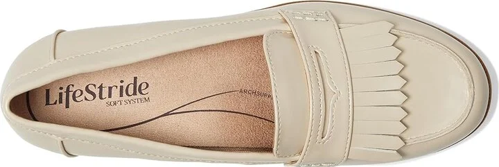 LifeStride Santana Women's Flat Shoes Cream : 9.5 W (C), Leather - Image 2