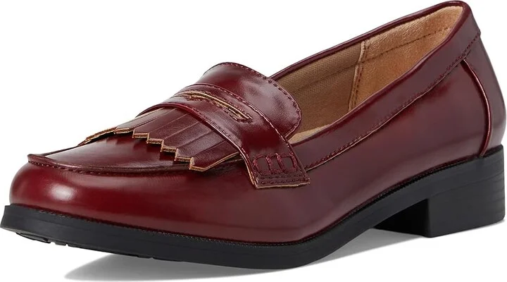 LifeStride Santana Women's Flat Shoes Pinot Red : 5.5 M (B), Leather - Image 5