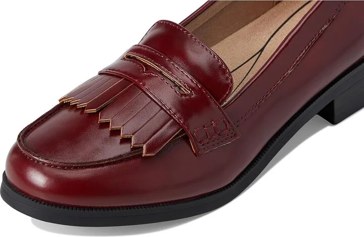 LifeStride Santana Women's Flat Shoes Pinot Red : 5.5 M (B), Leather - Image 7