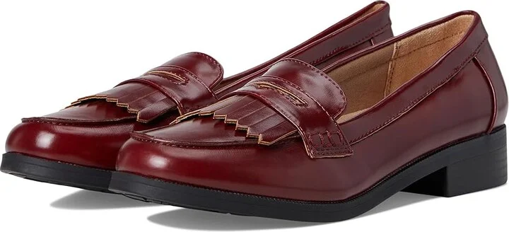 LifeStride Santana Women's Flat Shoes Pinot Red : 5.5 M (B), Leather