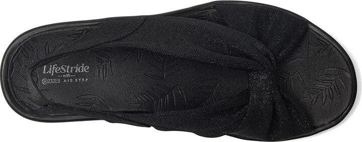 LifeStride Serenade Slingbacks Women's Sandals Black Stretch Fabric : 7.5 M (B), Textile - Image 2