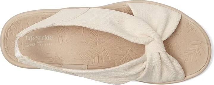 LifeStride Serenade Slingbacks Women's Sandals Eggnog Stretch Fabric : 6.5 M (B), Textile - Image 2