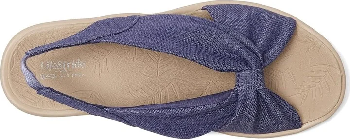 LifeStride Serenade Slingbacks Women's Sandals Skipper Blue Stretch Fabric : 10 W (C), Textile - Image 2