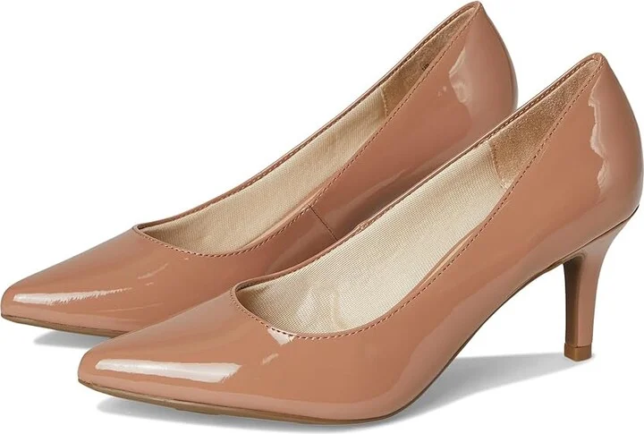 LifeStride Sevyn Pumps High Women's Heels Desert Nude Patent : 6.5 W (C)