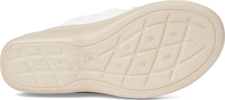 LifeStride Smile 3 Slides Women's Sandals Bright White Stretch Fabric : 7 W (C), Textile - Image 3