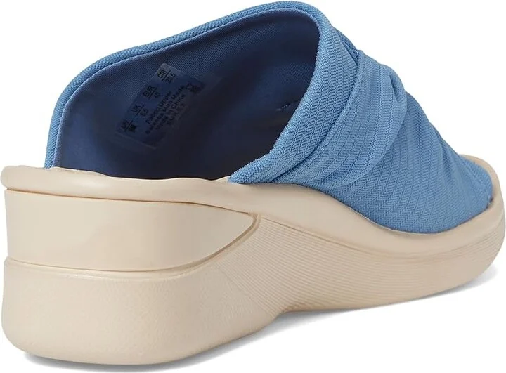 LifeStride Smile 3 Slides Women's Sandals Elemental Blue Stretch Fabric : 9.5 M (B), Textile - Image 4