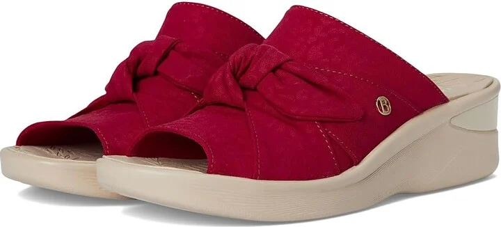 LifeStride Smile Slides Women's Sandals Fire Red Monomesh Fabric : 8 M (B), Textile