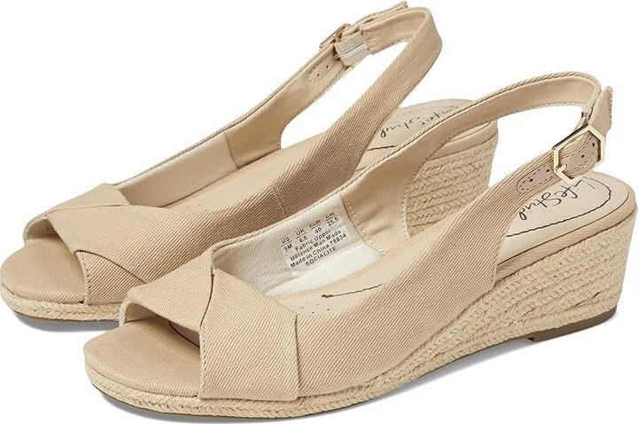 LifeStride Socialite Women's Shoes Tender Taupe Soft Canvas : 9.5 W (C), Textile