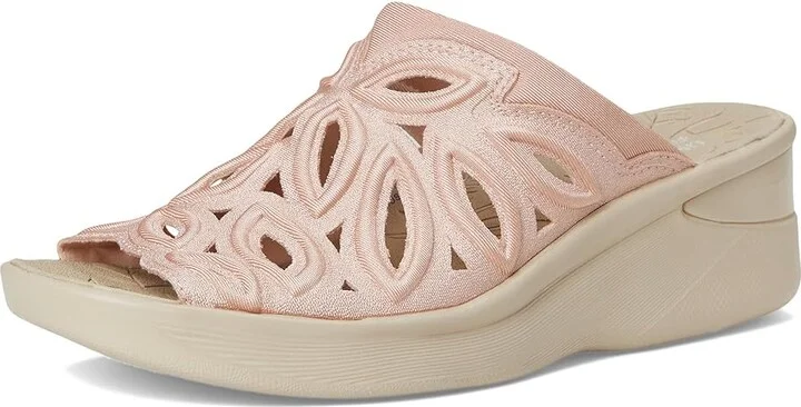 LifeStride Susie Slides Women's Sandals Blush Shimmer Lycra Fabric : 9 M (B), Textile - Image 5