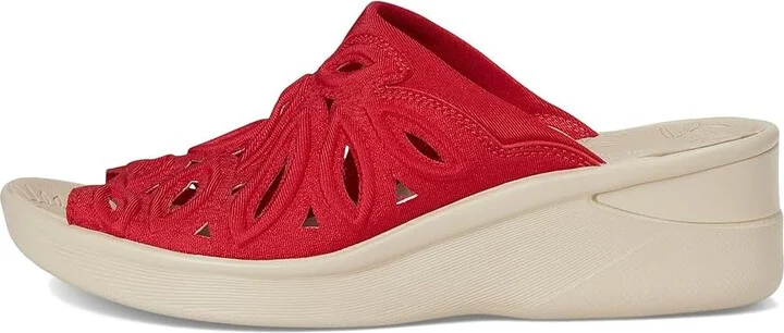 LifeStride Susie Slides Women's Sandals Fire Red Shimmer Lycra Fabric : 7.5 W (C), Textile - Image 6