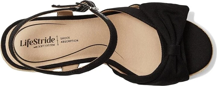LifeStride Tahlia Women's Sandals Black Fabric : 8 W (C), Synthetic - Image 2