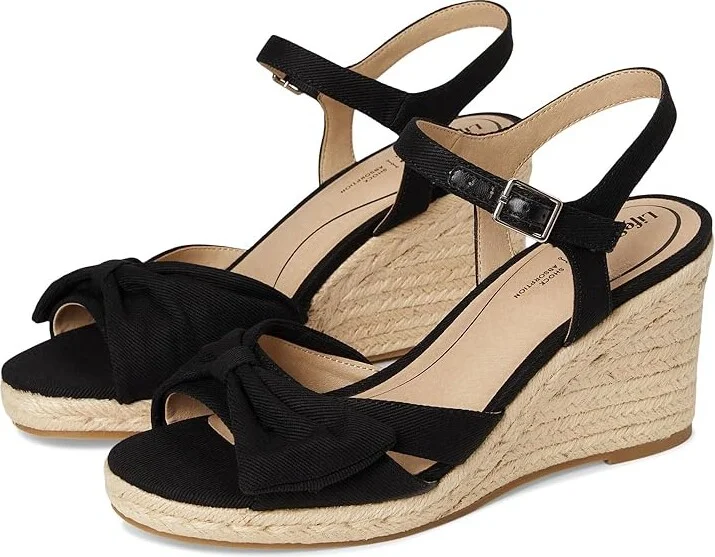 LifeStride Tahlia Women's Sandals Black Fabric : 8 W (C), Synthetic