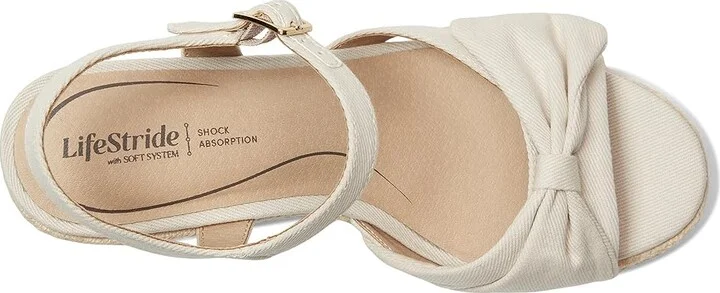 LifeStride Tahlia Women's Sandals Bone White Fabric : 10 M (B), Synthetic - Image 2