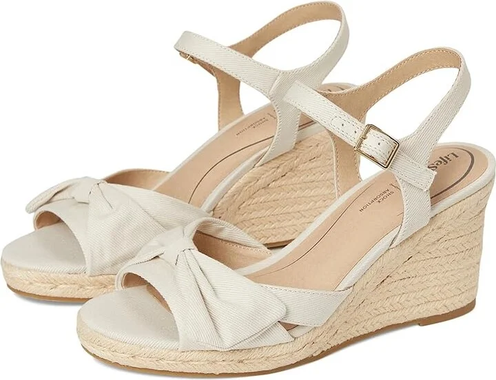 LifeStride Tahlia Women's Sandals Bone White Fabric : 10 M (B), Synthetic