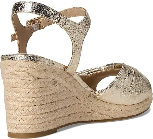 LifeStride Tahlia Women's Sandals Platino Gold Faux Leather : 6 W (C), Synthetic - Image 4