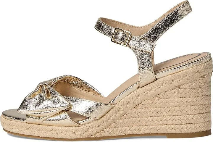 LifeStride Tahlia Women's Sandals Platino Gold Faux Leather : 6 W (C), Synthetic - Image 6