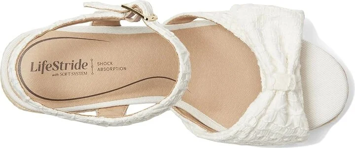 LifeStride Tahlia Women's Sandals White Fabric : 10 M (B), Synthetic - Image 2