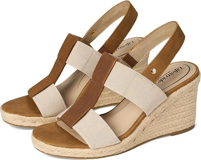 LifeStride Tallulah Women's Sandals Tan Faux Leather : 10 M (B), Synthetic