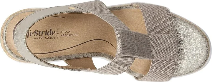 LifeStride Tallulah Women's Sandals Taupe Faux Leather : 7 M (B), Synthetic - Image 2