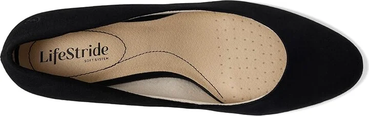 LifeStride Taylor Block Heel Dress Shoes High Women's Heels Black Fabric : 9.5 M (B) - Image 2