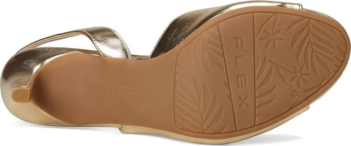 LifeStride Teller 2 Slingbacks Women's Sandals Gold Metallic : 7 W (C), Leather/Rubber - Image 3