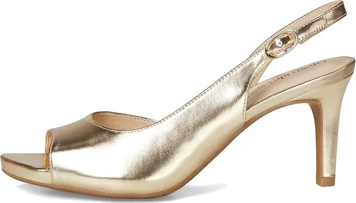 LifeStride Teller 2 Slingbacks Women's Sandals Gold Metallic : 7 W (C), Leather/Rubber - Image 6